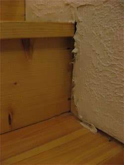 Portaikon jalkalistat köydestä