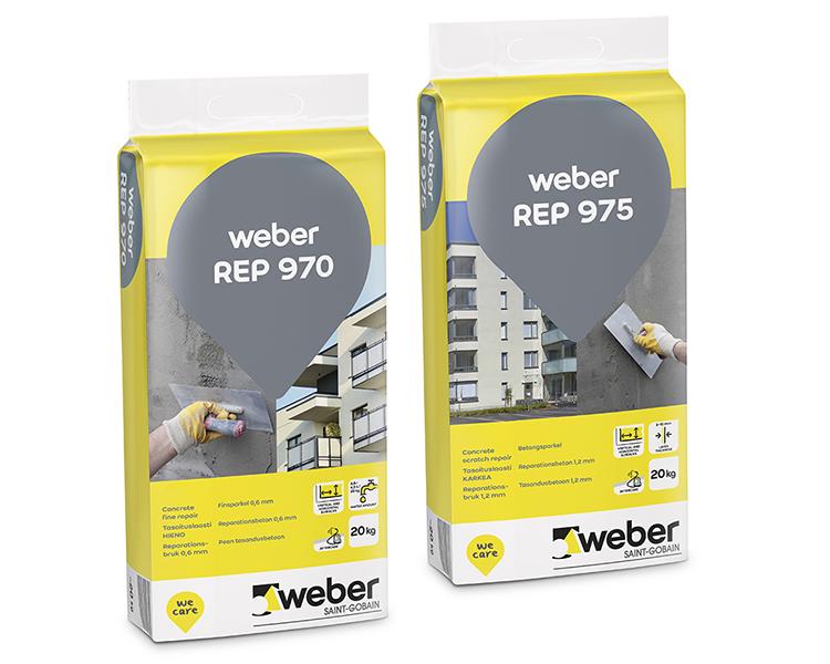 Ylitasoitukseen käytettävä tuote on weber REP 975 Tasoituslaasti KARKEA tai weber REP 970 Tasoituslaasti HIENO.