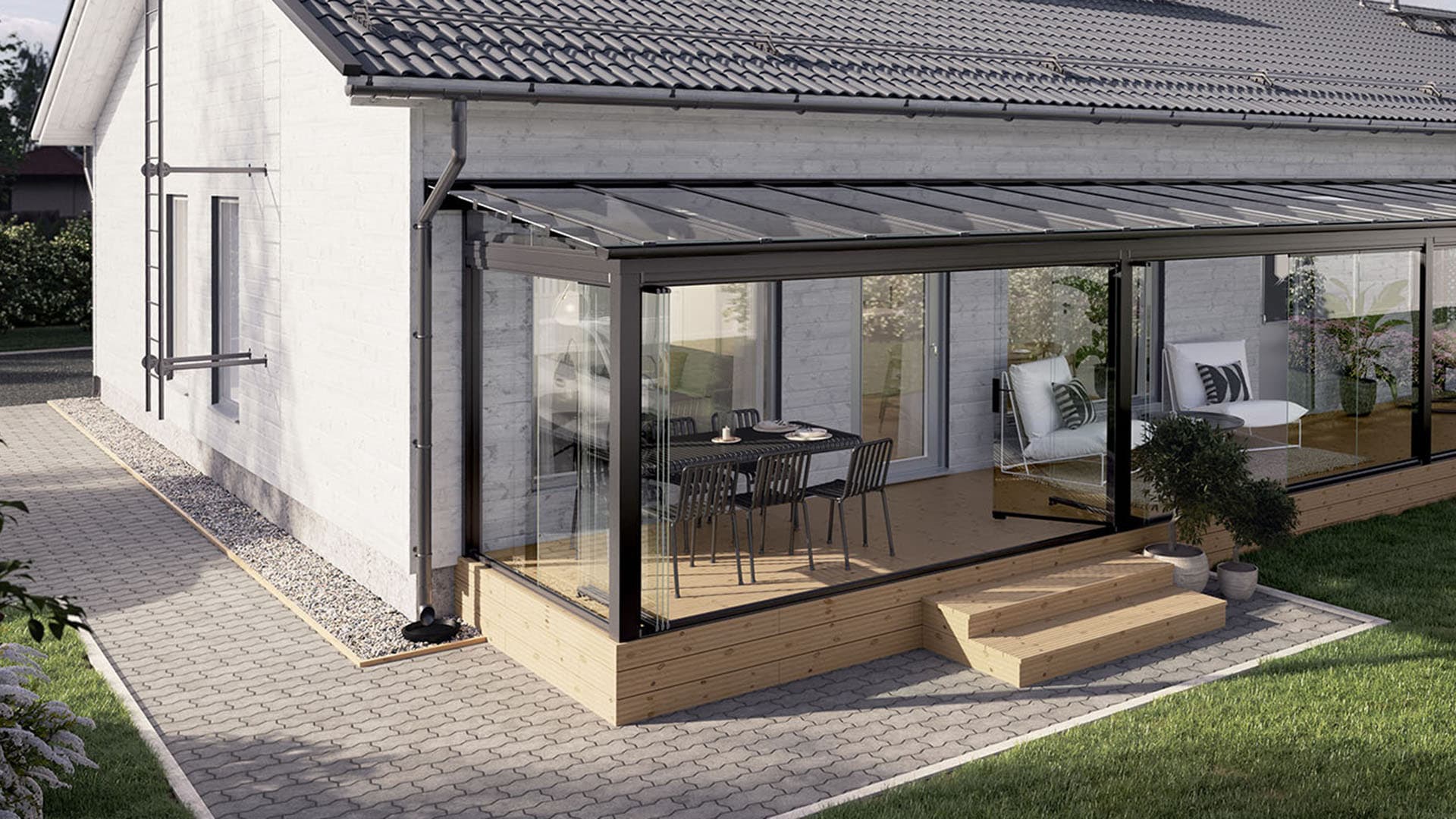 Uutuus: Valitse kotiisi täydellinen lasiterassi kolmesta kattomallista
