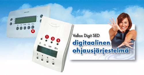 Vallox Digit SED - digitaalinen ohjausjärjestelmä