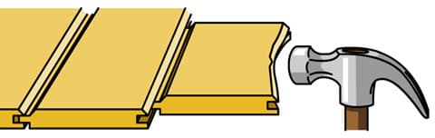 <p data-block-key="cz1ce">Vaikka paneeli on aito luonnonmateriaali, joka ei pienestä kolhustakaan menetä aitouden tuntua, turhaa kolhimista kannattaa välttää. Kiristettäessä paneeleja kevyesti "koputtelemalla", kannattaa käyttää välikettä.</p>