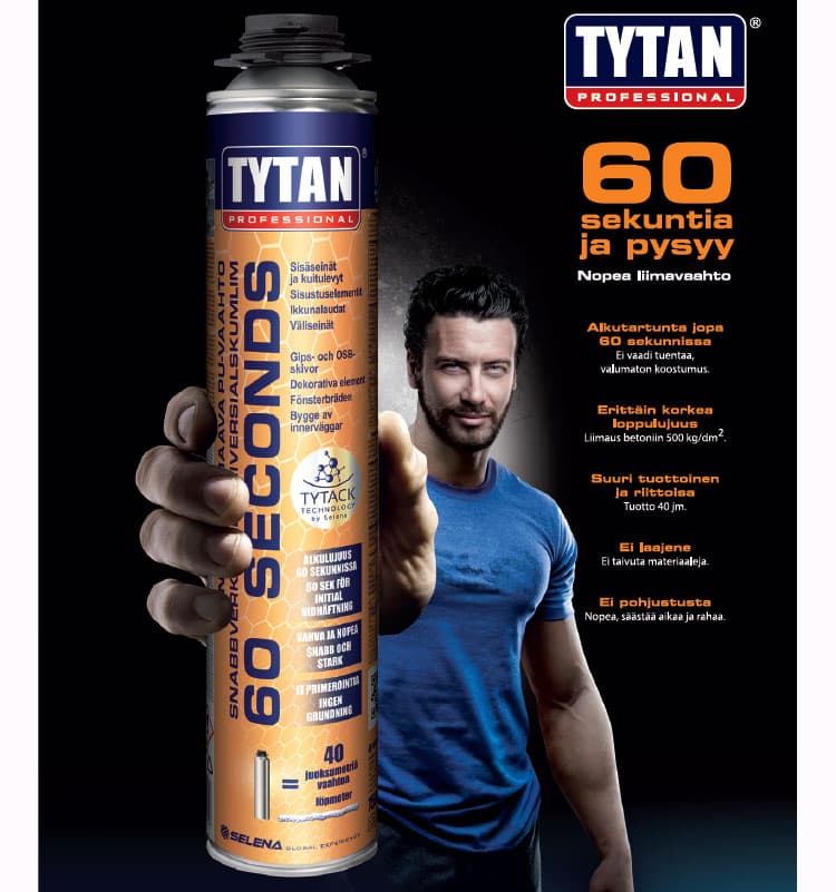 Levyn kiinnityksen alkulujuus 60 sekunnissa